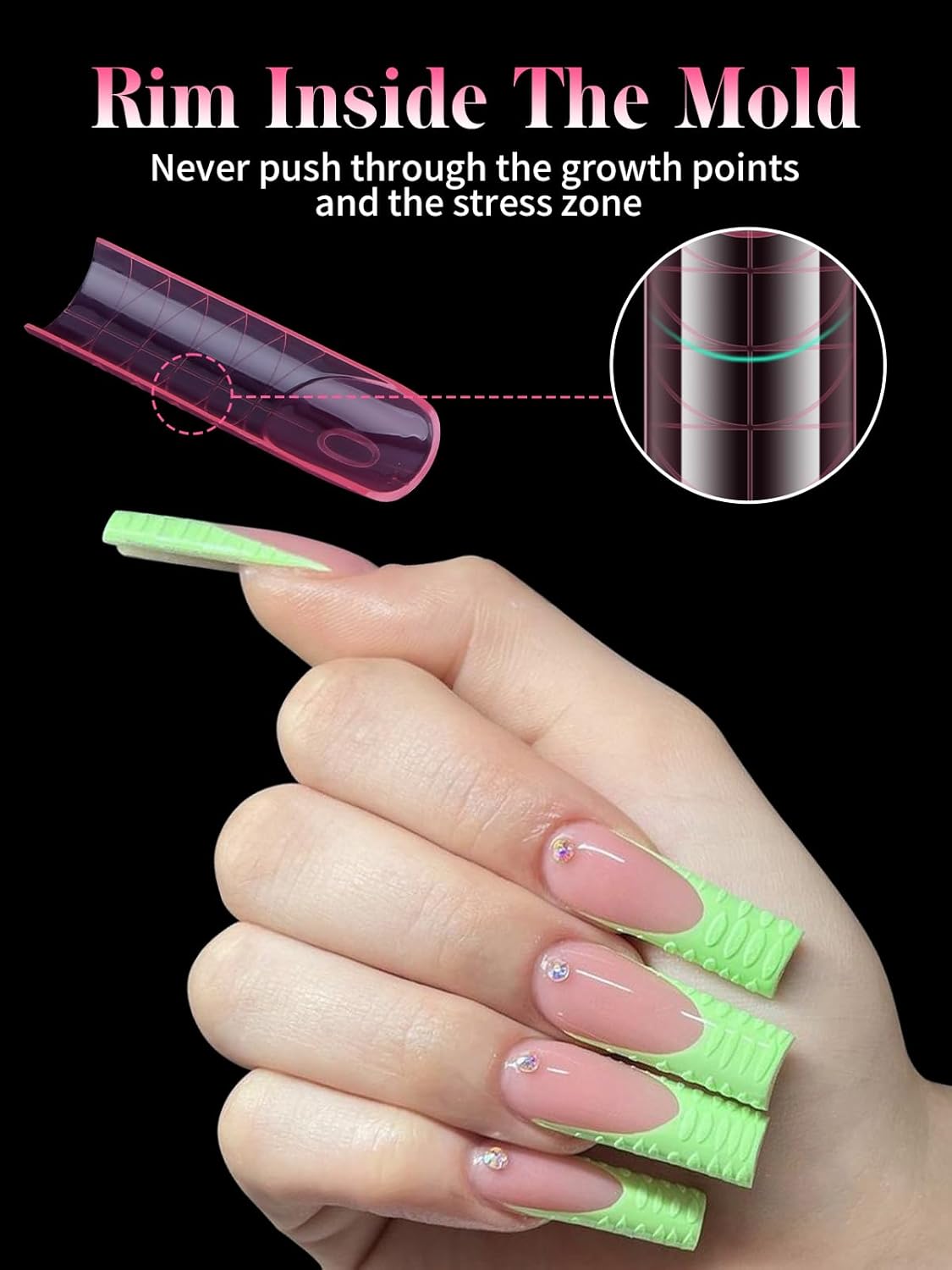 EBANKU Dual Nail Forms for Poly Extension Gel, Reusable Nail Molds 15 Sizes Nail Extension Forms for Builder Gel Manicure Design Salon DIY, 140 Pieces, 14 Sizes