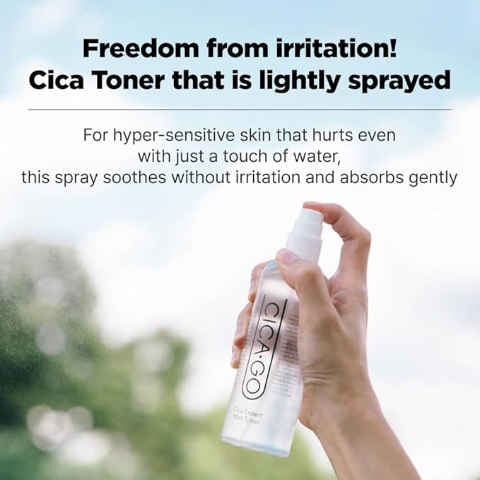 CICA Expert Mist Toner, Alcohol-Free Soothing Facial Mist for Sensitive Skin, Hydrating & Calming Korean Skin Care (5.07 fl.oz/150ml)