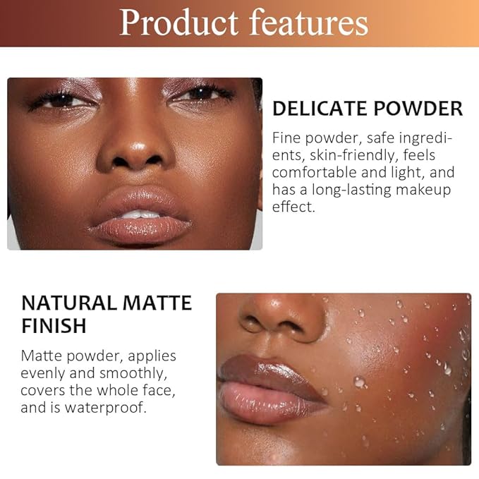 Pressed Matte Face Powder Makeup & Setting Powder for Poreless Wrinkle Blurring Contour Concealer Finishing,Lightweight,High Coverage,Shine Control, N.W 10g (05)