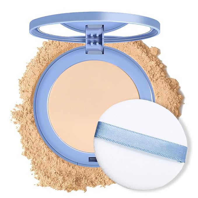 Pressed Matte Face Powder Makeup & Setting Powder for Poreless Wrinkle Blurring Contour Concealer Finishing,Lightweight,High Coverage,Shine Control, N.W 10g (02#)