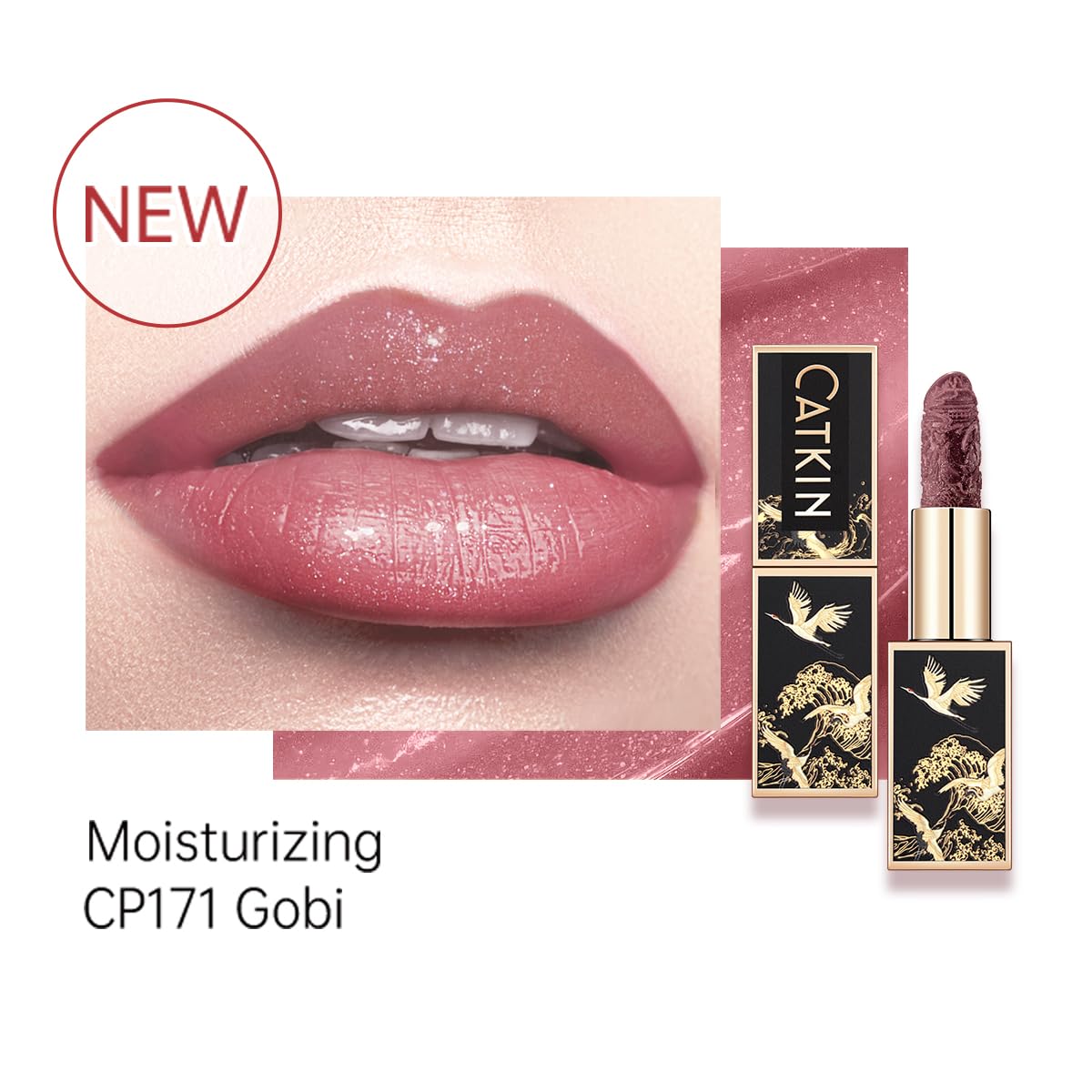 Catkin Moist Lipstick Hydrating High Impact Color Infused with Vitamin E and Avocado Oil Smooth Soft Texture Long Lasting Glow Finish 171