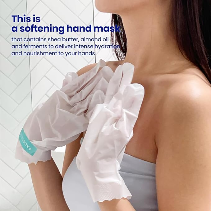 FACETORY Body Spa Sheet Mask Bundle Variety Pack of 3 with Korean Sheet Masks for Feet, Hands, and Butt - Softening, Hydrating, Nourishing, and Refreshing, for Dry, Cracked Skin