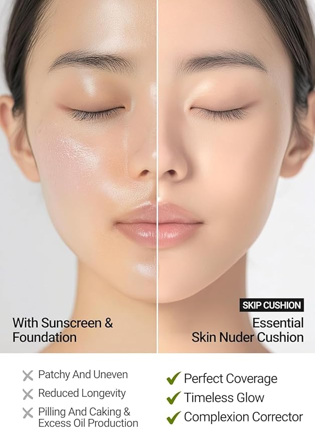 [JUNGSAEMMOOL OFFICIAL] Essential Skin Nuder Cushion (Fair Pink) | Refill Not Included | Natural Finish | Buildable Coverage | Makeup Artist Brand