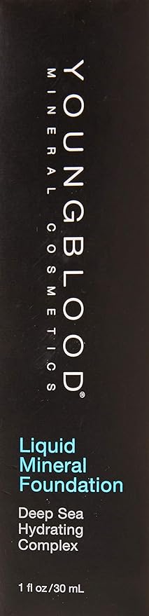 Youngblood Liquid Mineral Foundation, Pebble, 17 Shades, Vegan, Cruelty Free, Gluten-Free