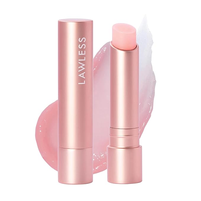 LAWLESS Forget the Filler Lip Plumping Line Smoothing Tinted Balm, Pink Marshmallow, 0.09 Ounce