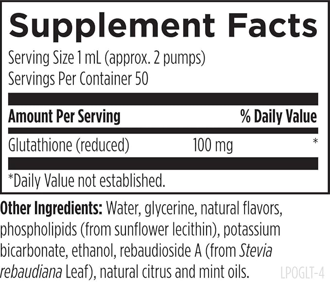 Designs for Health Liposomal Glutathione - Liquid Glutathione Supplement, 100mg with Enhanced Absorption - Detox + Immune System Support - Lemon Peppermint Flavored Drops (50 Servings / 1.7oz)