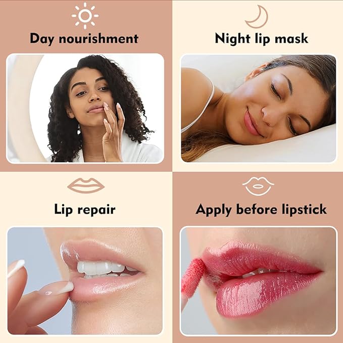 Watermelon Lip Balm, Honey Strawberry Apple Watermelon Lip Mask Overnight, Moisturizing Lip Sleeping Mask, Day & Night Lip Care - Hydrate Repair Prevent Dry (Watermelon）