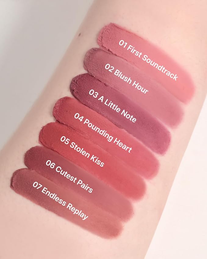 DEARMAY Pure Falling Mood Lip Pot No. 01 Firtst Soundtrack 0.23 Oz. Vegan Lip Stain Lip & Cheek Multi-Use Tint With Hydrating Formula for Smooth Soft Blend Without Dryness or Fine Lines, Korean Makeup