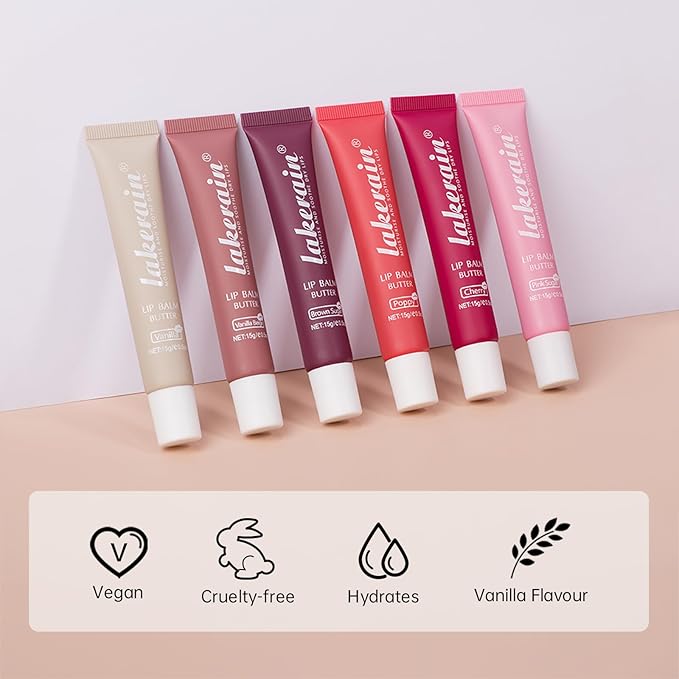 Moisturizing Lip Balm Butter for Dry Cracked Lips,Day/Night Hydrating Lip Mask, Ultra-Nourishing Lip Care Moisturizer for Soft, Smooth and Supple Lips (Pink Sugar)