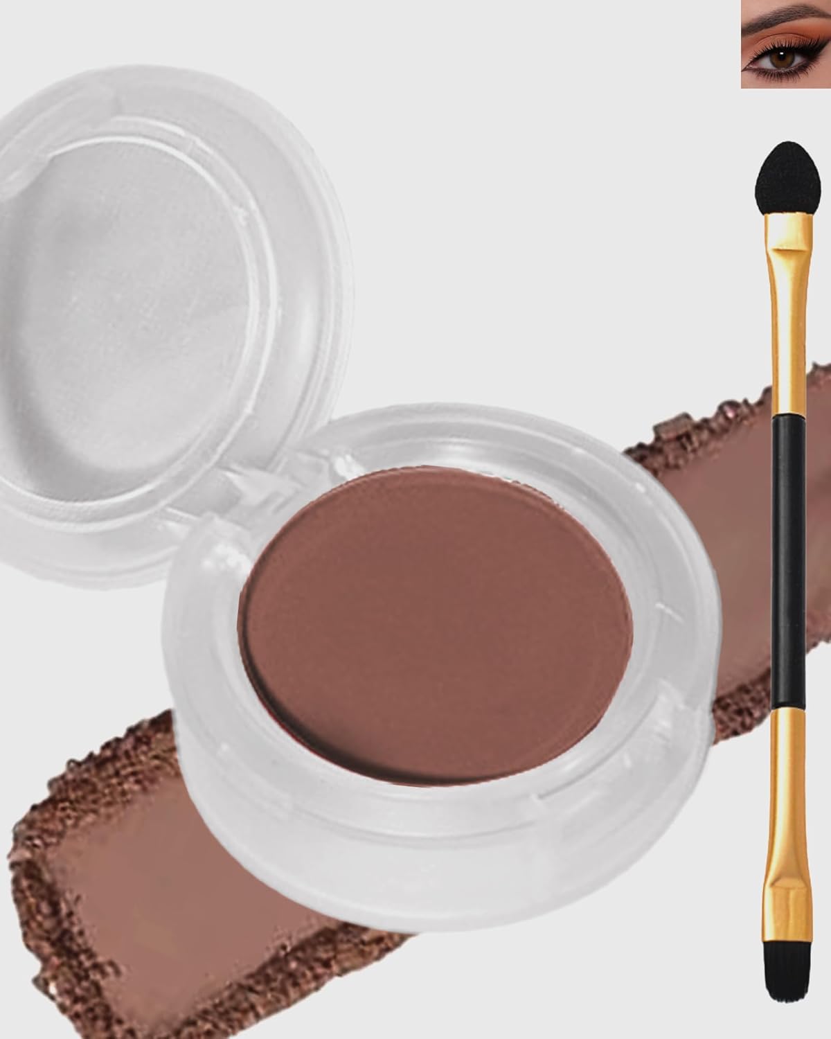 Single Matte Eyeshadow, Light Cocoa Nude Eye Shadow Brown Palette Makeup for Older Women, High Pigment Waterproof Pressed Eye Shadows Powder with Smooth Lightweight,Blendable for Daily Eye Look-214