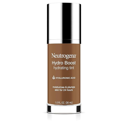 Neutrogena Hydro Boost Hydrating Tint Foundation Makeup for Dry Skin, with Hyaluronic Acid, Lightweight Oil-Free Water Gel, Non-Comedogenic, 135 Chestnut Color 1.0 fl. oz