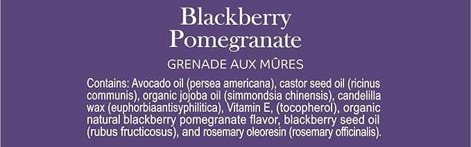 Blackberry Pomegranate Lip Balm Collection, Vegan Lip Balm Set, Beeswax Free, with Avocado Oil, Organic Jojoba Oil, and Vitamin E, Natural Moisturizer for Dry, Chapped Lips, 3 Tube Set