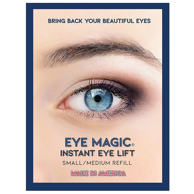 Eye Magic Premium Eye Lift (S/M Refill) Made in America. Instantly Lifts and Defines Droopy, Sagging or Hooded Eyes Safe for Daily Use