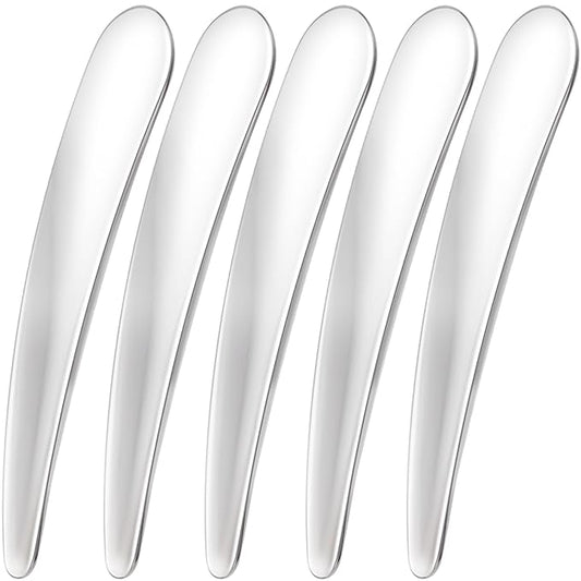 5pcs Mini Metal Cosmetic Makeup Skincare Cream Spatulas Scoop, Cosmetics Spoon Beauty Accessories for Mixing and Sampling Makeup Tools