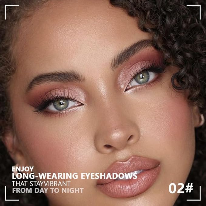 evpct Eyeshadow Quad Palette, Nude Pink Dark Mauve Plum Voilet Lavender Purple Glitter Shimmer Metallic Matte High Pigment Mini Eye shadow Palette Makeup for older Women, Vegan Cruelty-free, Romance