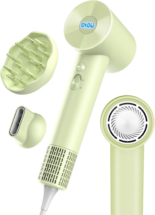 Hair Dryer with Diffuser for Curly Hair, Negative Ionic Hairdryer, High-Speed Blow Dryer with 110, 000 RPM Brushless Motor, Fast Drying Lightweight Travel Hairdryer, Low Noise Quiet Hair Dryers