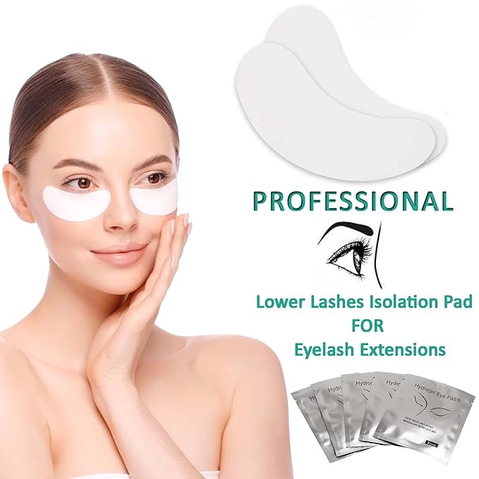 50 Pairs Under Eye Pads, Eyelash Extension Eye Pad for Lash Extensions, Hydrogel Eye Patch DIY False Eyelash Lash Extension Makeup Eye Gel Pad