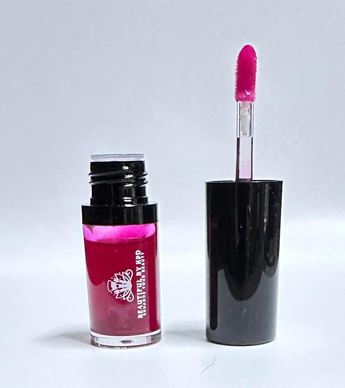 Title: BEAUTIFUL BY KPD Tinted Lip Oils | Moisturizing, Hydrating, Glossy Finish | Jojoba oil, Apricot Oil, Vitamin E | 100% Vegan, Kosher, Paraben & Gluten-Free (Sheer Hot Pink, 5g)