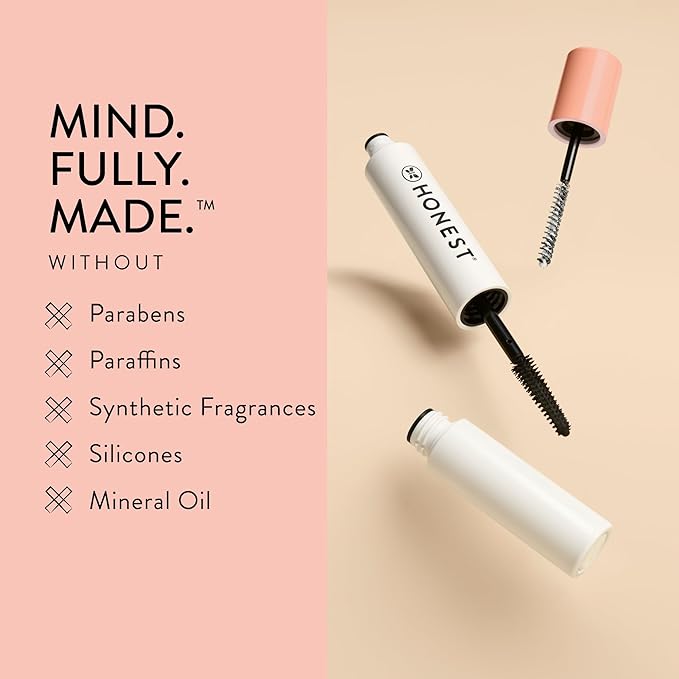 Honest Beauty Extreme Length Volumizing Clean Mascara + Moisturizing Tinted Lip Balm in Summer Melon Bundle | EWG Verified + Cruelty Free | 0.27 fl oz, 0.14 oz