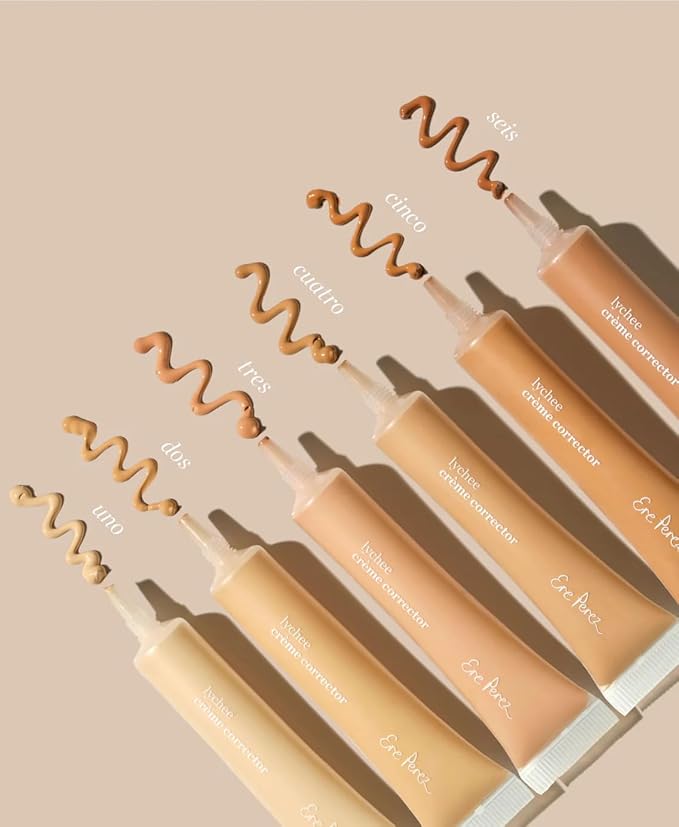 Ere Perez - Natural Lychee Crème Corrector | Vegan, Cruelty-Free, Clean Beauty (Dos – Honey Beige, 0.33 oz | 10 ml)