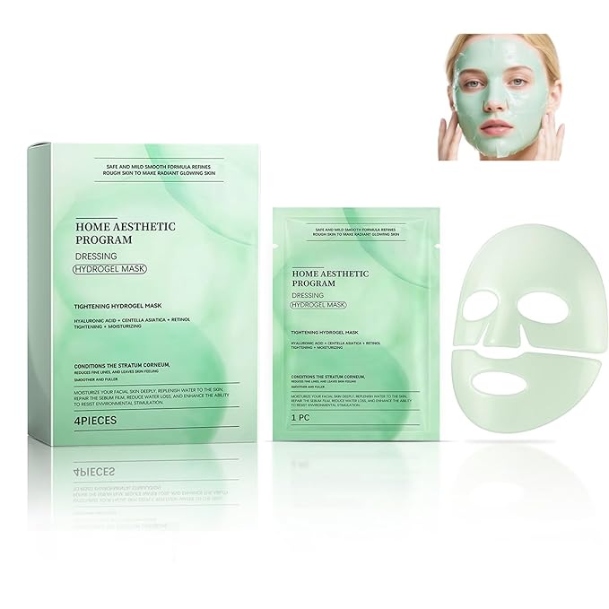 YIKESHU Retinol Collagen Face Mask – Korean Tightening Hydrogel Overnight Mask, Deep Moisturizing & Elasticity Boost, Long-Lasting Hydration & Brightening Skin (Retinol Collagen Face Mask)