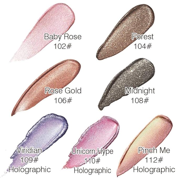 Glitter Eyeshadow，Makeup For Eyes Liquid Shimmer Sparkle Glow Light Colors Pencil Stick Shiny Long Lasting Waterproof Shining Eye Shadow Sets Metallic Pigments Metals Gloss Sparkling Pen Kit (A107)