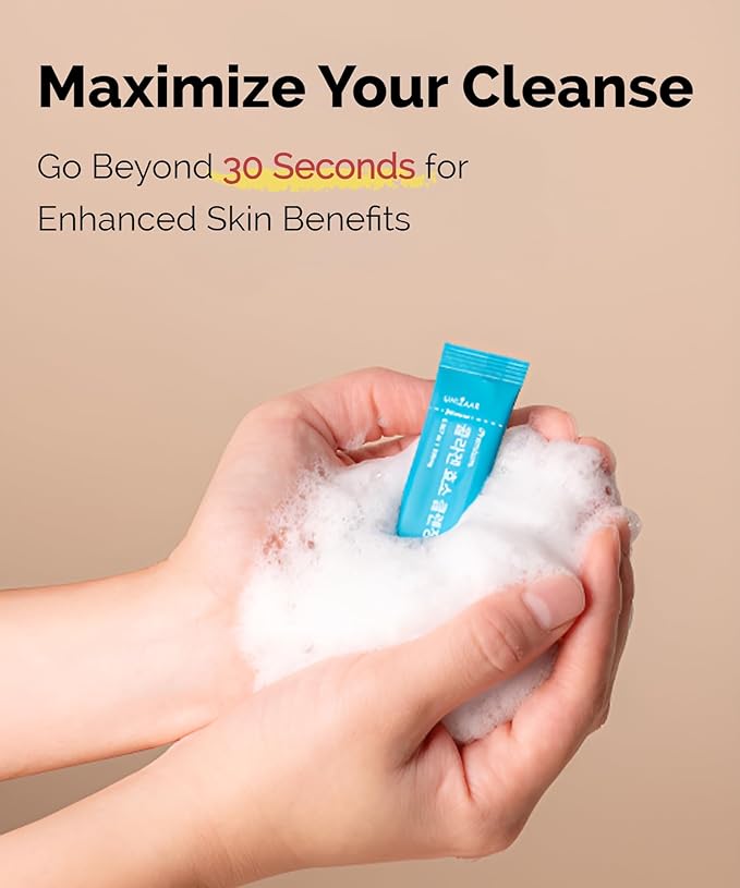 UNIZAAR Fill Collagen Enzyme Powder Face Wash Set of 2 – (0.007 oz * 60EA) Luxurious French Collagen & Urea Infused Korean Cleanser, Travel Face Wash, Travel Size Face Wash for Women, Korean Skin Care