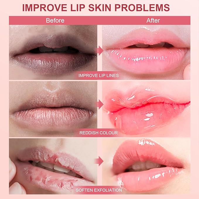 GECOMO Lip Glowy Balm, Moisturizing Lip Gloss, Nourishing Glossy Transparent Plumping Oil, Non-sticky Tinted Toot Lip Balm for Lip Care (PEACH) 0.35oz