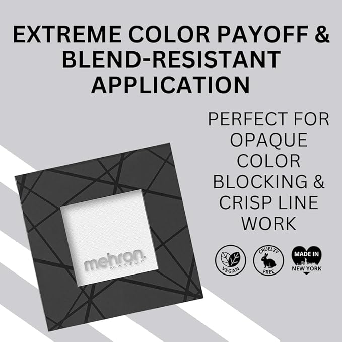 Mehron EDGE Face & Body Paint| Professional Water-Activated Face Paint Makeup | Made in the USA | For Cosplay, Halloween, & SFX (White)