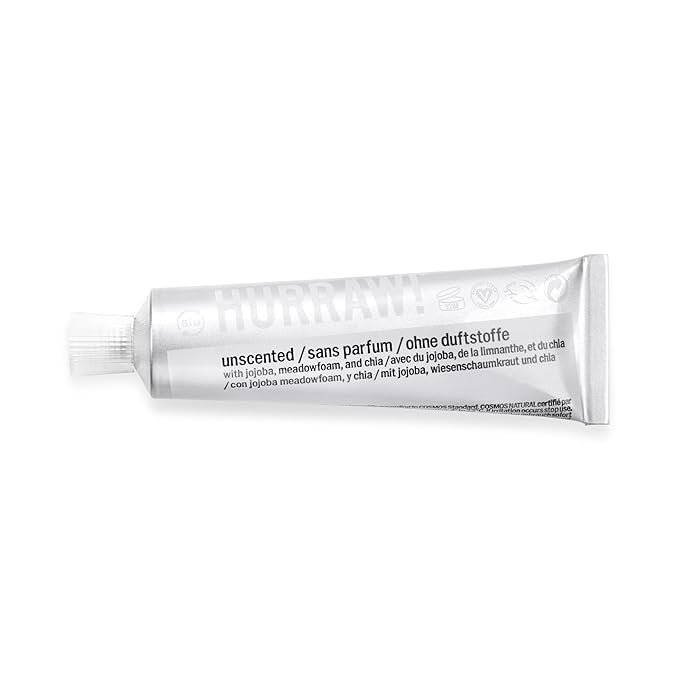 Hurraw! Balmtoo Squeezable Balm, Unscented: Thick and ultra-moisturizing for anywhere application. Body, face, lips, neck, fingers, toes. 1 tube = 7 sticks of lip balm. Natural, Organic. Made in USA