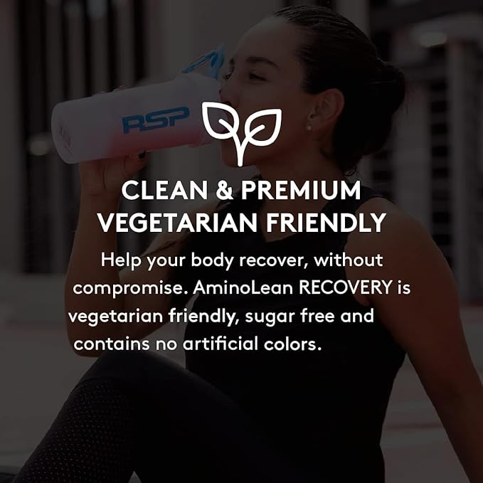 AminoLean Hydrating Electrolyte Powder and Recovery Drink with Sea Minerals, Nootropic Mushrooms, and Vegan Amino Acids, BCAAs + EAAs for Post Workout Muscle Building, Tropical Punch