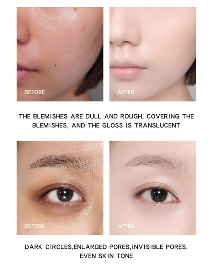 GL-Turelifes Mushroom Head Air Cushion CC Cream Foundation Water Feeling Flawless BB Cream Moisturizing Oil Control,lightweight & Smoothing Natural Face Concealer (H-01 Ivory, 0.53 Oz)