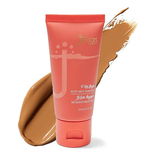 Juvia's Place I Am Magic Velvety Matte Liquid Foundation 440 - Savanna - Tan w/Cool, Olive Undertone, Makeup Foundation Full Coverage, Lightweight, Long Wear, Velvety Matte Finish