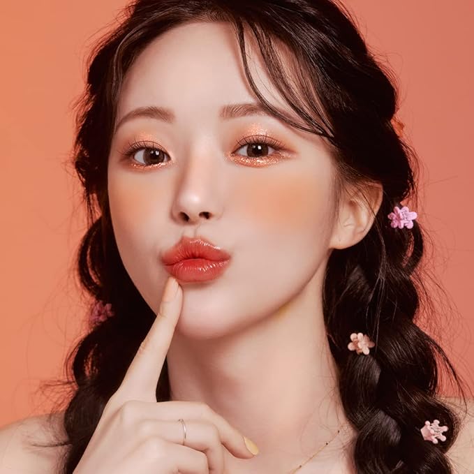 Sparkle Cute Changes Color Lip Balm｜ Colored Lip Cream Lip Gloss, Glitter Lip Care Lip Pack Birthday Gift Glitter Gift Sequin Shiny Spangle Lipbalm (#05 Rose Red)