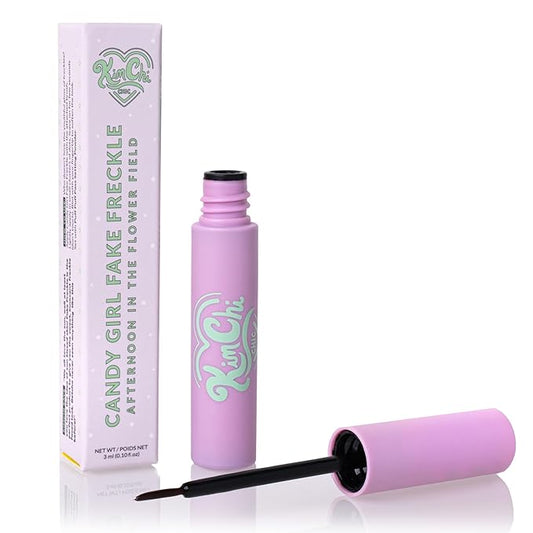 KimChi Chic Beauty Candy Girl Fake Freckle Pen, Natural-Looking and Fast-Drying Faux Freckles Face Makeup, Afternoon In The Flower Field Red-Brown Shade, 0.10 fl oz