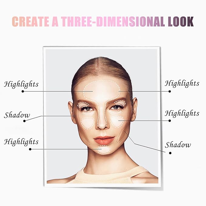 Contour Palette with Brush, Cream Contour Powder Palette Bronzer Powder Matte Bronzer Palette Cool Toned Contour Kit with Mirror for Face Sculpting Contour Makeup (#C03 Taupe)