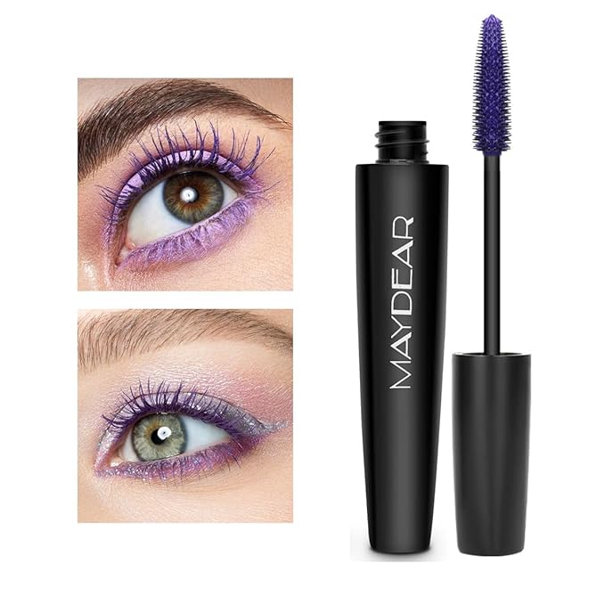 Maydear Waterproof Colored Mascara Set – Long-Lasting, Cruelty-Free, Vegan Eye Makeup for Women (6 Colors)