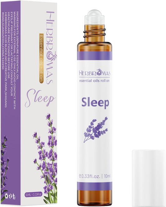Aromatherapy Essential Oil Roll On Blend Relaxation Gift for Women, Natural and Pure Essentail Oils with Travel Size Roller Ball Bottle (Sleep, 1)