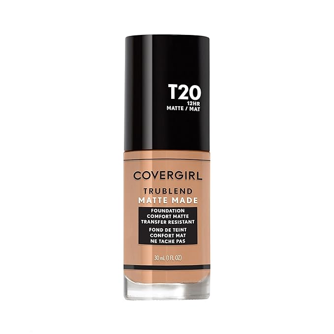 COVERGIRL TruBlend Matte Made Liquid Foundation, Soft Honey, 1 Fl Oz (Pack of 1)