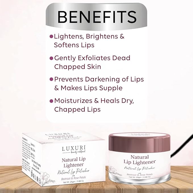 Lip Scrub Balm | Dark Lip Lightener for Women and Men | Dry Lips | Smoker | Chapped Lips | Lipstick Stain Remover | Lip Care, 25 gm