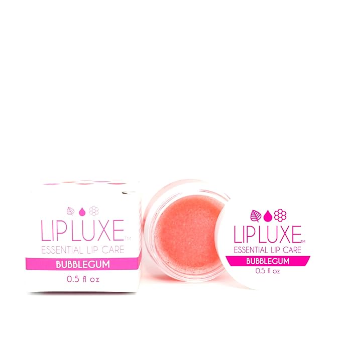 LipLuxe Bubblegum Lip Balm, 0.5 fl oz. — Moisturizing Lip Care for Dry Cracked Lips. Made with Honey, Vitamin E, Coconut Oil, Bubblegum Pink