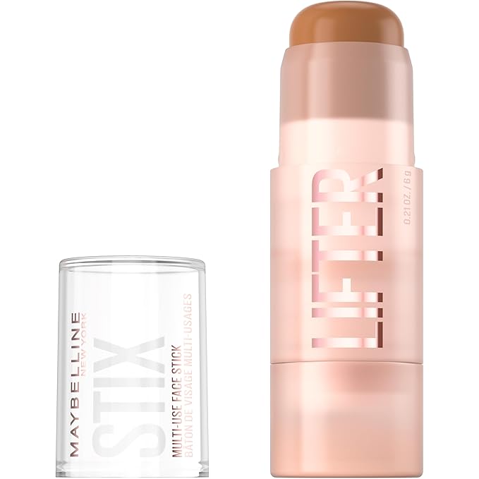 Maybelline Lifter Stix Multi-Use Face Stick - Contour, Bronzer, Concealer and Foundation Stick, All-In-One Creamy Face Makeup with Cranberry Seed Oil, 65, 1 Count