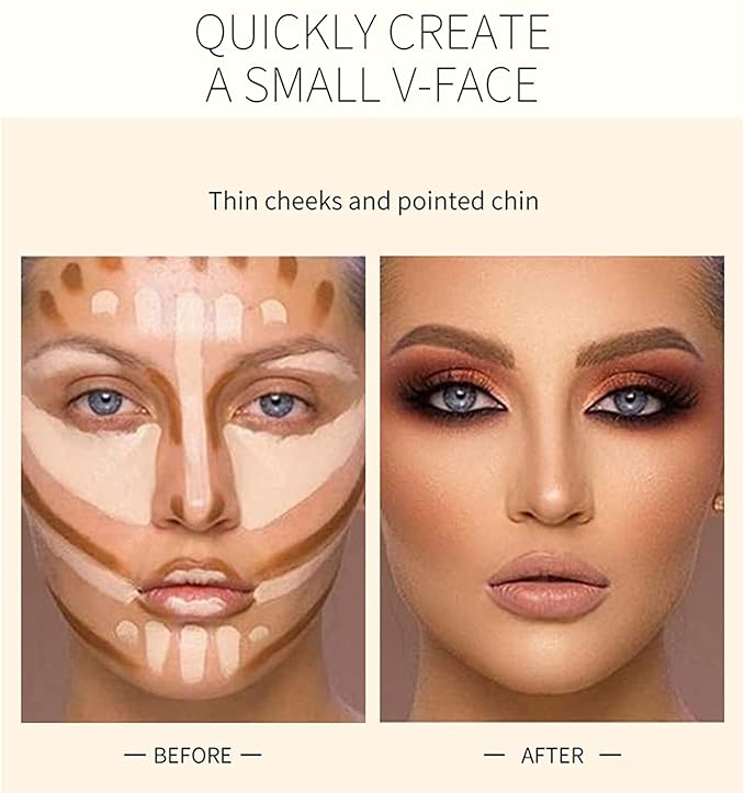 Double-End Contour Highlighter Stick, Contour Stick,Face Highlighter, Contour Makeup Contouring Sticks Cream Concealer (6)