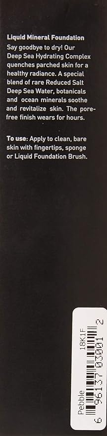 Youngblood Liquid Mineral Foundation, Pebble, 17 Shades, Vegan, Cruelty Free, Gluten-Free