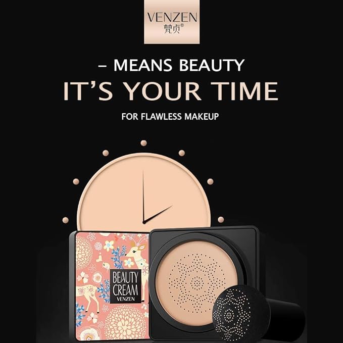 VENZEN Beauty Cream Clear Cover Natural Make Up Nourish Moisturizes Protection Professional Skin Care 2 Colors 20g (#02 Ivory)