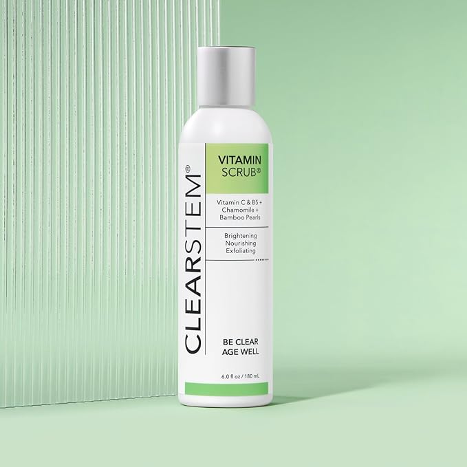 CLEARSTEM VITAMINSCRUB Antioxidant Infused Exfoliating Face & Body Scrub with Vitamin C, 7 Ounce