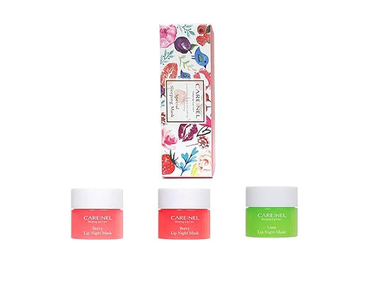 Lip Sleeping Mask 5g (Berry2+Lime1) (3Set) - Lip gloss Cream - Overnight Treatments Lip Balm