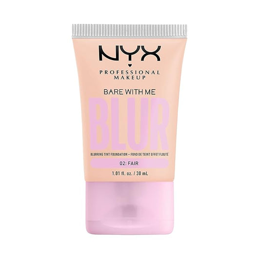 NYX PROFESSIONAL MAKEUP Bare With Me Blur Skin Tint Foundation Make Up with Matcha, Glycerin & Niacinamide - Fair
