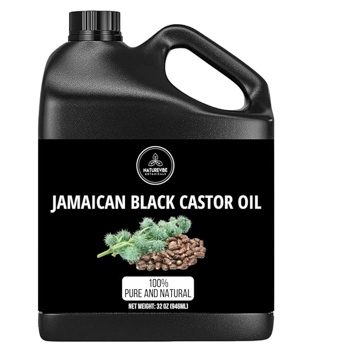Naturevibe Botanicals Jamaican Black Castor Oil 32 Ounces | 100% Pure and Natural | Great for Skin Care and Hair Care