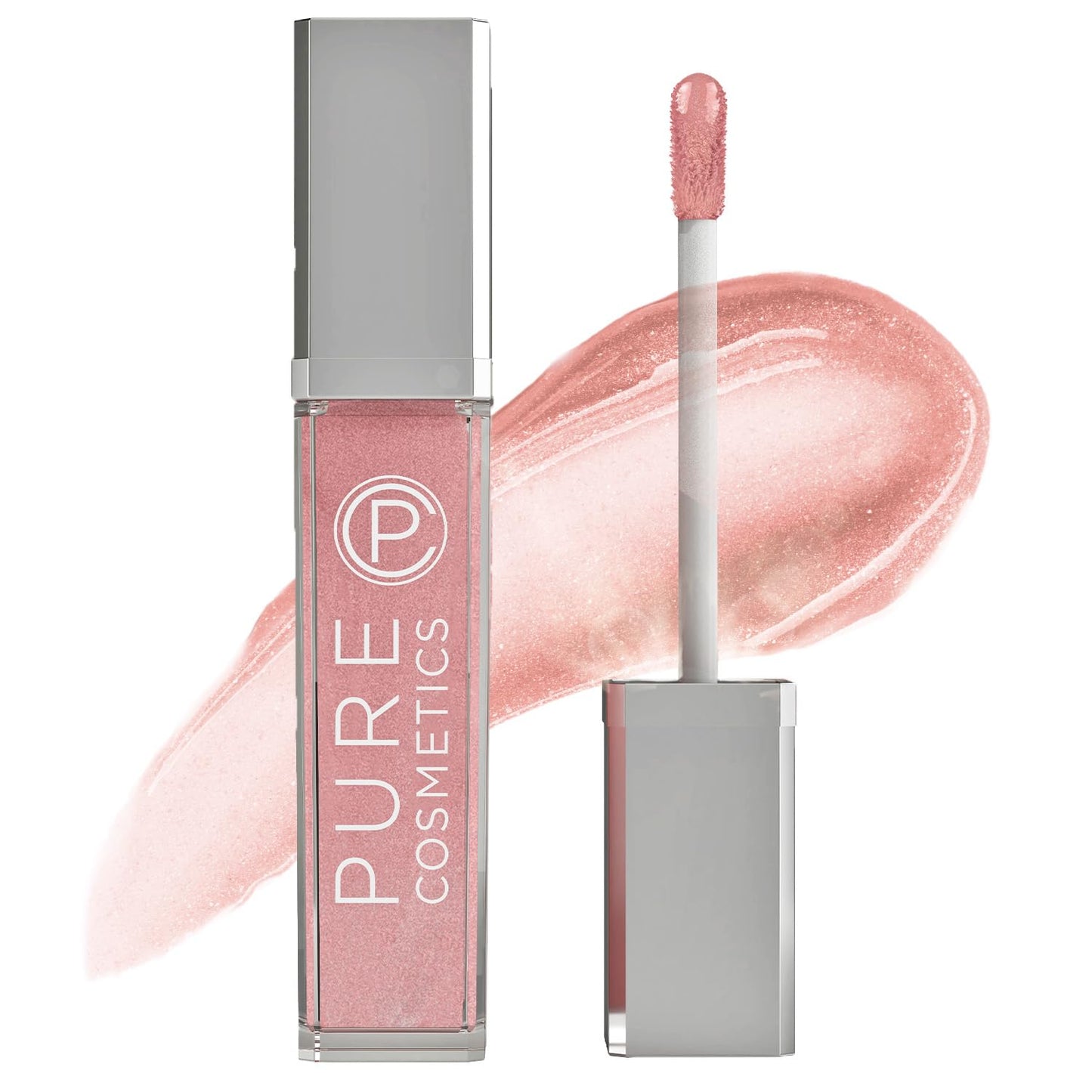 Pure Cosmetics Pure Illumination Lip Gloss - LED-lit Applicator w/Side Mirror - Non-Sticky, Moisturizing & Hydrating Lip Glosses - Soothes & Protects Dry Chapped Lips (Oopsy Daisy)